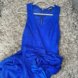 Super cute bright blue Express dress